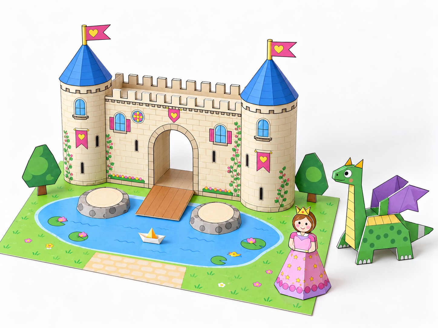 Simulação ilustrativa do kit Castelo montado